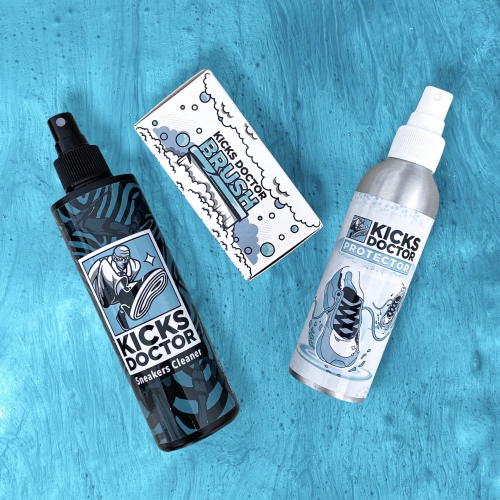 Zestaw KicksDoctor Cleaner 250ML + Protector 150ML + Brush